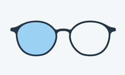 Een bril met een filter tegen blauw licht