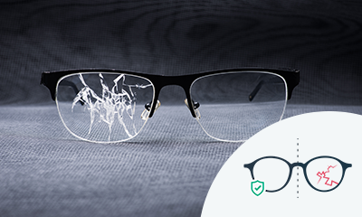 Lunettes avec verres endurcis