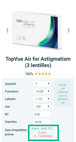 Délais de livraison des biens non stockés